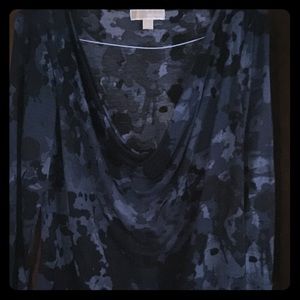 Michael Kors long sleeve top,multi colors of blue